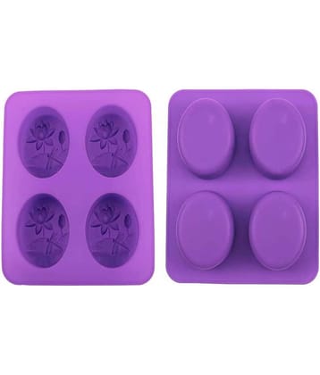 PRANSUNITA Silicon 4 Cavity Non Sticky Mold for Cup Cake Mold, Chocolate, Fondant Sugar bakeware Mold