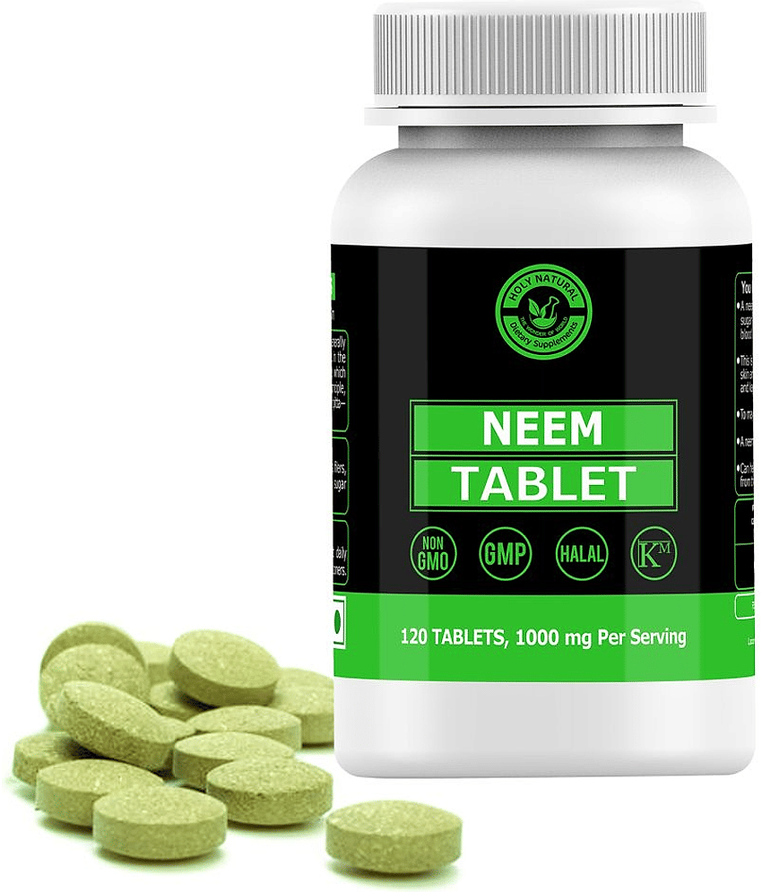 Holy Natural Neem Tablet (1000Mg Per Serving) - Tablet 120 No.S
