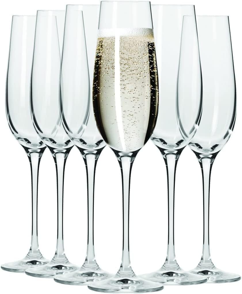 Long Chanp Flut Wine Glass,240 Ml, Set of 2 Red or White Mug,Elegant Bar Glassware for Champagne, Beer, Juice, Cocktails, Stylish and Unique Brandy Glass for Home, Office, Casino Party