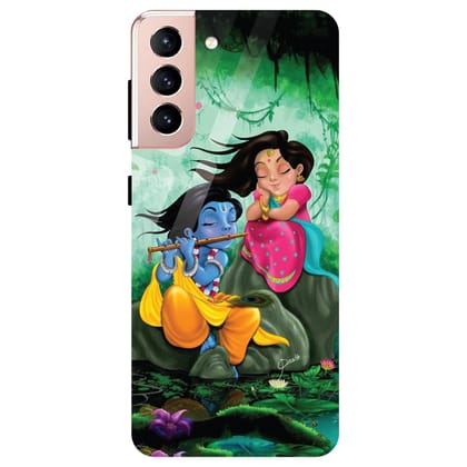 Radha Krishna - Glass Case For Samsung Models-Samsung Galaxy A7 2018