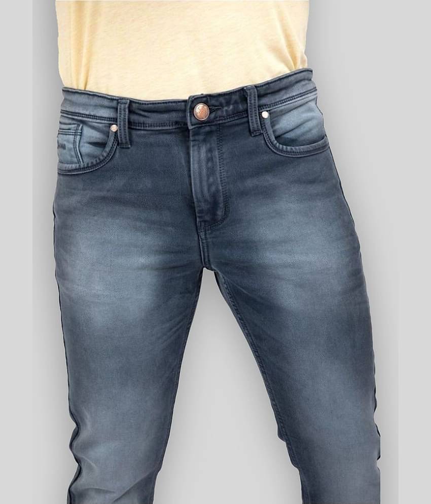 Hasasi Denim - Grey 100% Cotton Regular Fit Men's Jeans ( Pack of 1 )