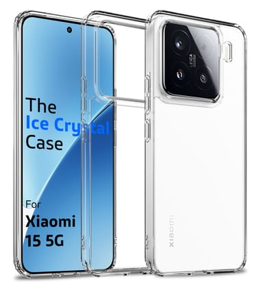 Ice Crystal Series Hybrid Transparent PC Military Grade TPU Back Cover for Xiaomi 15 5G, 6.36 inch, Crystal Clear