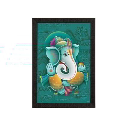 Lord Ganesha Satin Matt Texture UV Art Painting