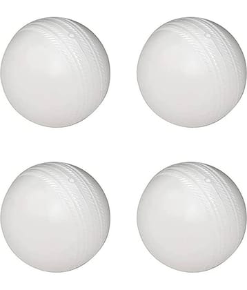 Shopeleven White Plastic Cricket Ball ( Pack of 4 )