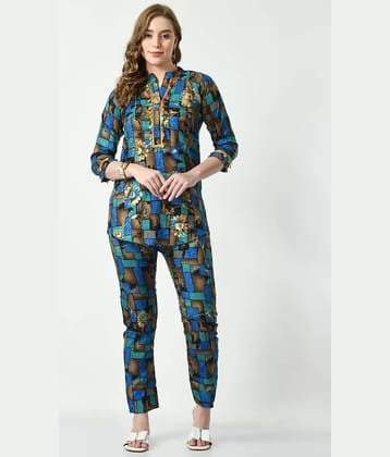 MAURYA Women Printed Shirt With Palazzos Co-Ord Set ( Multicolor )