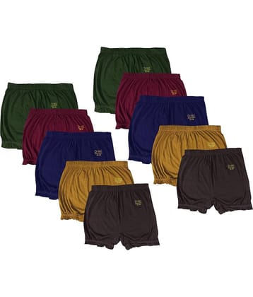 Drako Pack of 10 Cotton Bloomers For Girls ( Multicolor )