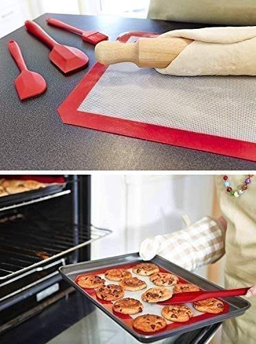 Femora Premium Silicone Spatula, Baking Spoon for Non Stick Cookware Heat Resistant Cake Spatula,11 Inch (Red)