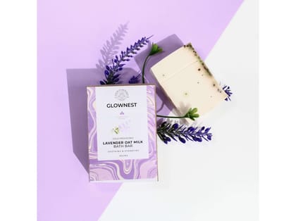 Glownest Bio Enzyme Based Lavender Oatmilk Bath Bar (90g)