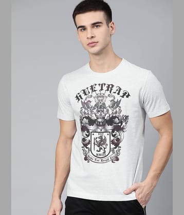 Huetrap Pack of 1 Cotton Blend Regular Fit Men's T-Shirt ( Grey )