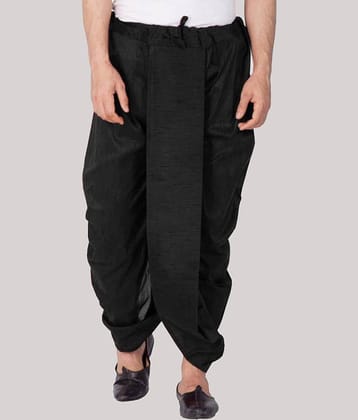 FANZI Black Silk Men's Dhoti ( Pack of 1 )