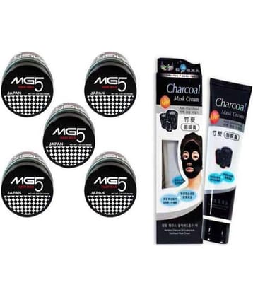 RTB Mg5 Super Hold Wax Pack of 5 500gm with Face Mask Cream 120 gm Pack of 6