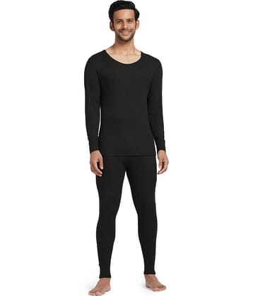 XYXX Pack of 1 Cotton Thermal Sets For Men's ( Black )