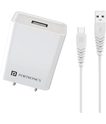 Portronics No Cable 2.4A Wall Charger