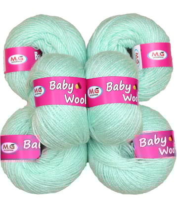 100% Acrylic Wool  Sky Blue 6 Pc Baby Wool 4 ply Wool -CA Art-HJ