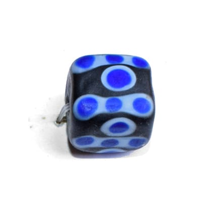 Beadwaala Handmade Fancy Lampwork Glass Beads For Jewelry Making. (Square) SFL-129-Per Packet 25 Pcs / 15X15 MM