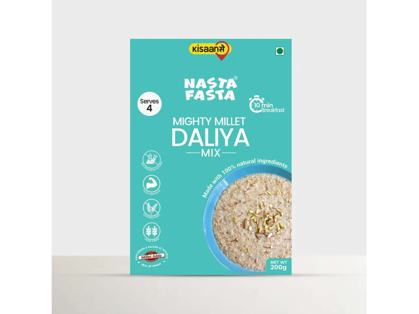 KisaanSay Nasta Fasta Jowar Daliya Mix - 200 Gram