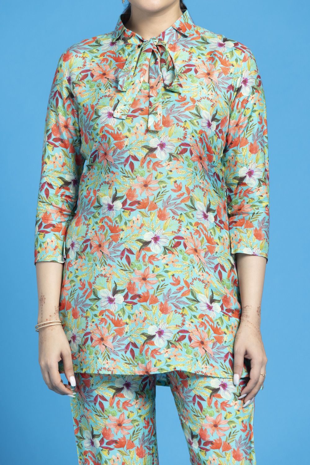 Womens Viscose Printed Cord Set