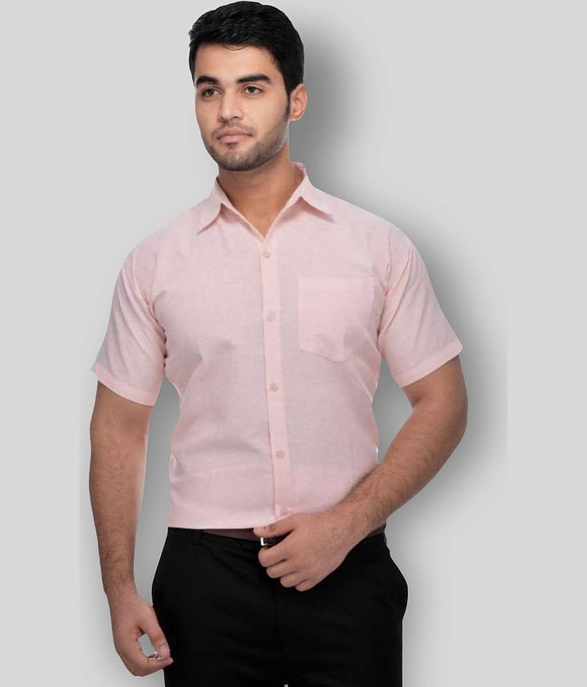 DESHBANDHU DBK - Peach Cotton Regular Fit Men's Formal Shirt (Pack of 1)