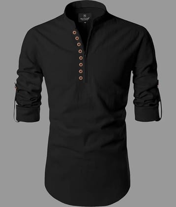 Nofilter Black Cotton Blend Men's Regular Kurta ( Pack of 1 )