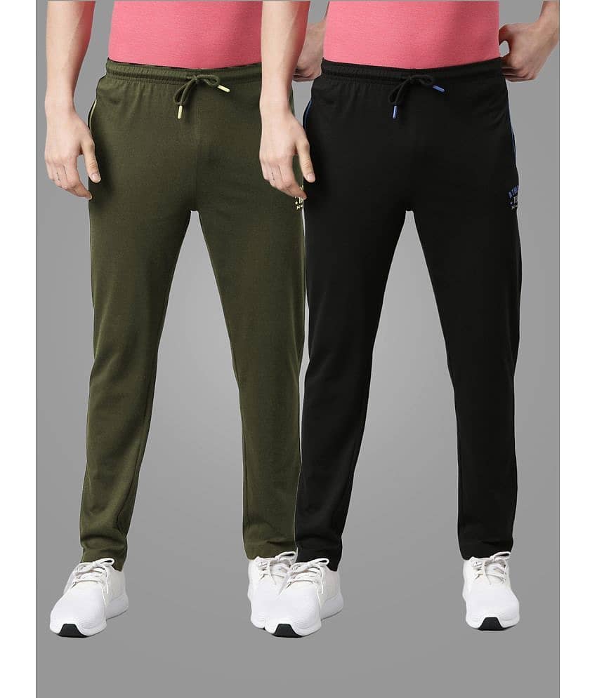Dollar Force nxt Multicolor Cotton Men's Trackpants ( Pack of 2 )