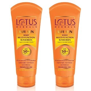Lotus Herbals Safe Sun Daily Multi-Function Sunscreen Cream Spf 50+ Pa+++ Avocado Extract60 G ( Pack Of 2 )