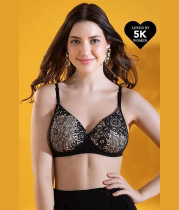 Clovia Lace Heavily Padded Women's Convertable Bra ( Black )