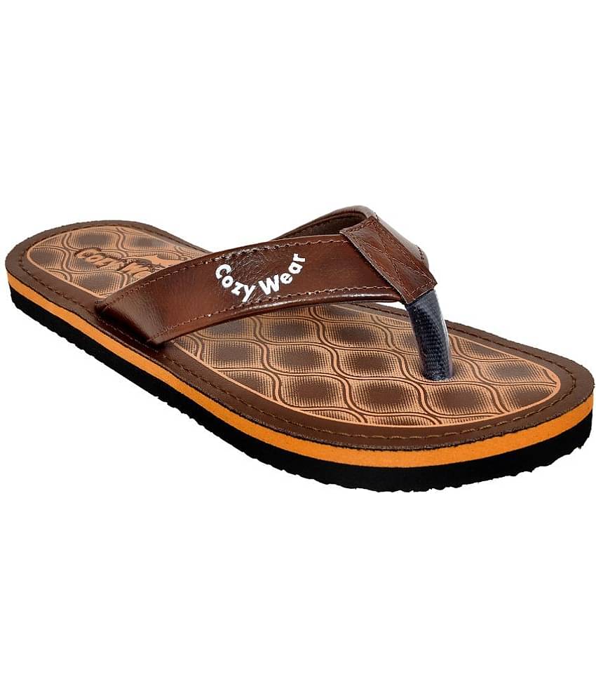 Cozy Wear Brown Thong Flip Flop