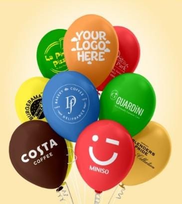 Custom Logo Balloons - 200pcs Personalized Balloons for Business Promotions, Events, Parties, Store Openings, Brandings
