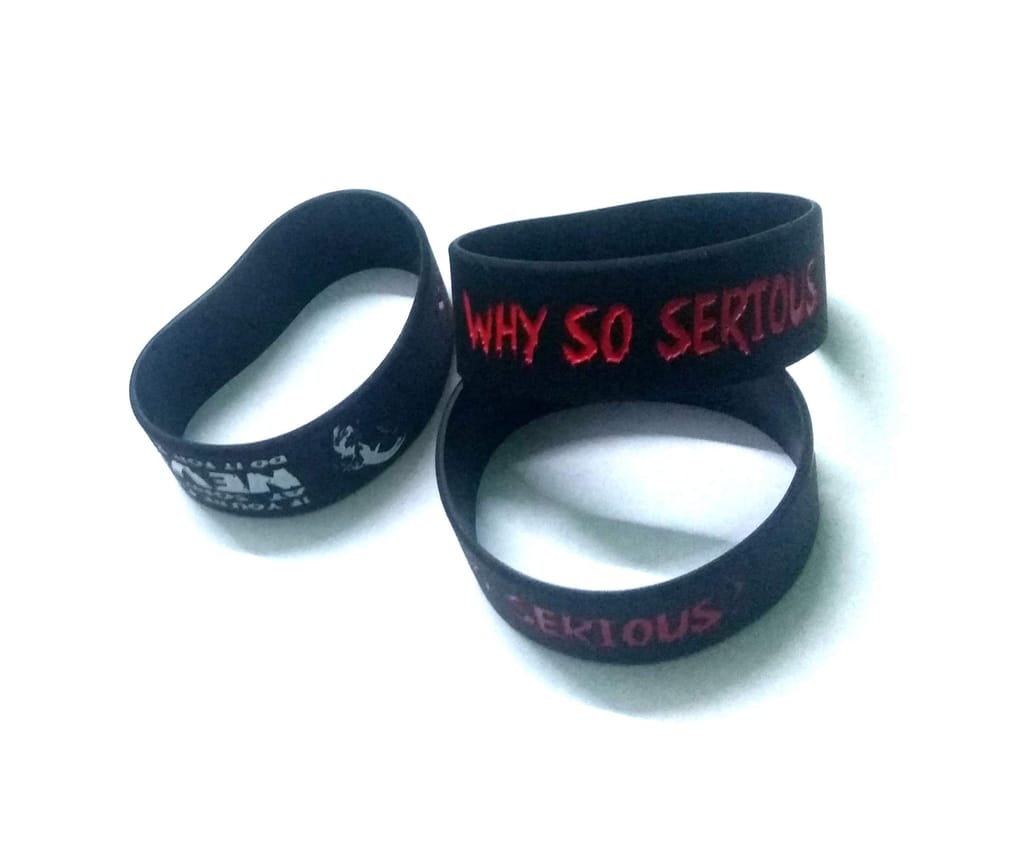 Nawani Why So Serious Silicone Wrist Band - Set of 3 - Watch Strap Band | Buy online on ZillyBuy