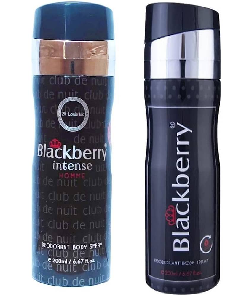 St Louis - BLACK BERRY INTENSE,  BLACK BERRY Deodorant Spray for Men,Women 400 ml ( Pack of 2 )