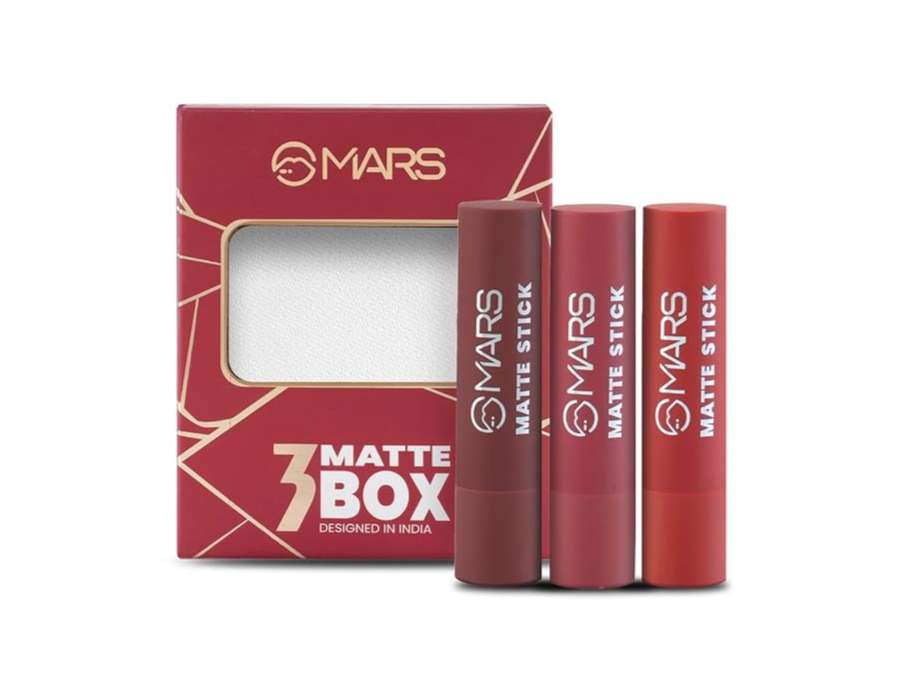 MARS Set of 3 Matte Lipsticks Box  - Reds and Maroons 01