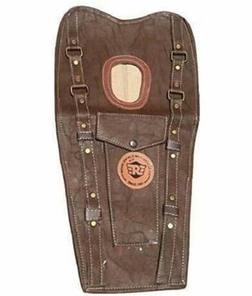 PURE BIKING Petrol Tank Cover Brown Strap for Royal Enfield Classic 350/500
