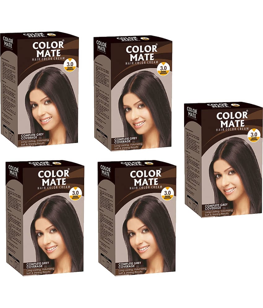Color Mate Hair Color Cream 65Ml-Dark Brown CMHC-003(PACK OF 5)