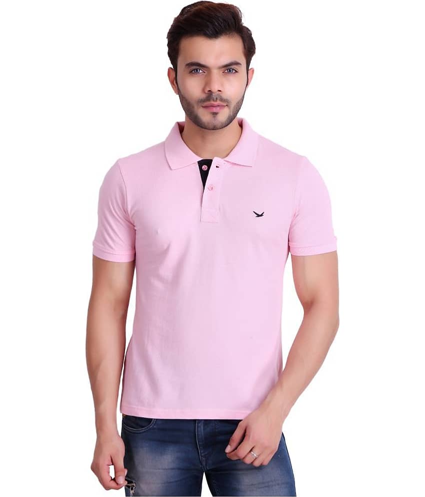 Hiflyers Pack of 1 Cotton Blend Regular Fit Solid Half Sleeves Men's Polo T Shirt ( Black )