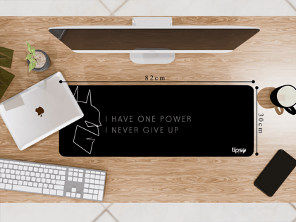 "Never Give Up Attitude" Gaming Mousepad – Elevate Your Gaming Experience-Large (30CM X 82CM)