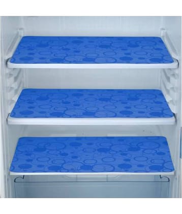 Himanshi Set of 3 PVC Blue Fridge Mats