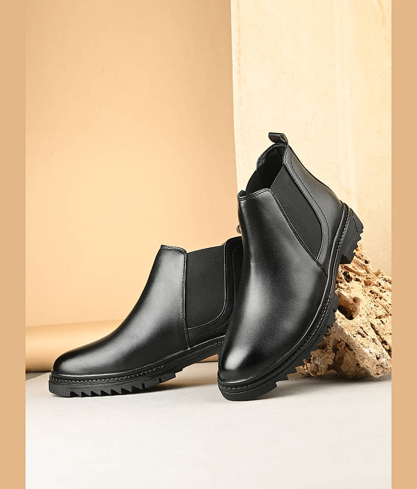 DX  Moda Black Men's Chelsea Boots