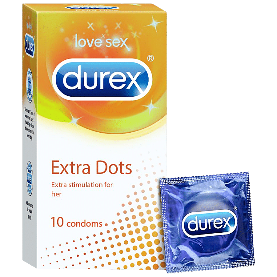 Durex Condoms - Extra Dots, 10 Pcs