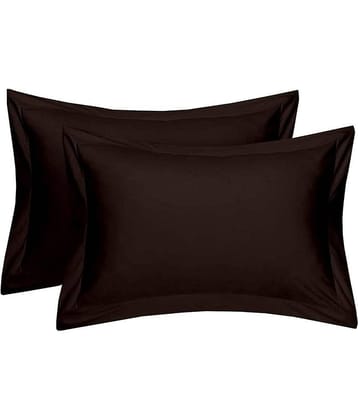 MAHALUXMI COLLECTION - Pack of 2 Microfiber Solid Standard Size Pillow Cover ( 68.58 cm(27) x 43.18 cm(17) ) - Magenta