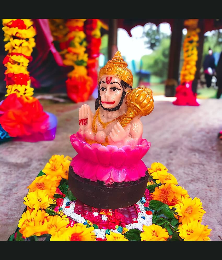 PAYSTORE Resin Lord Hanuman Idol ( 5 cm )