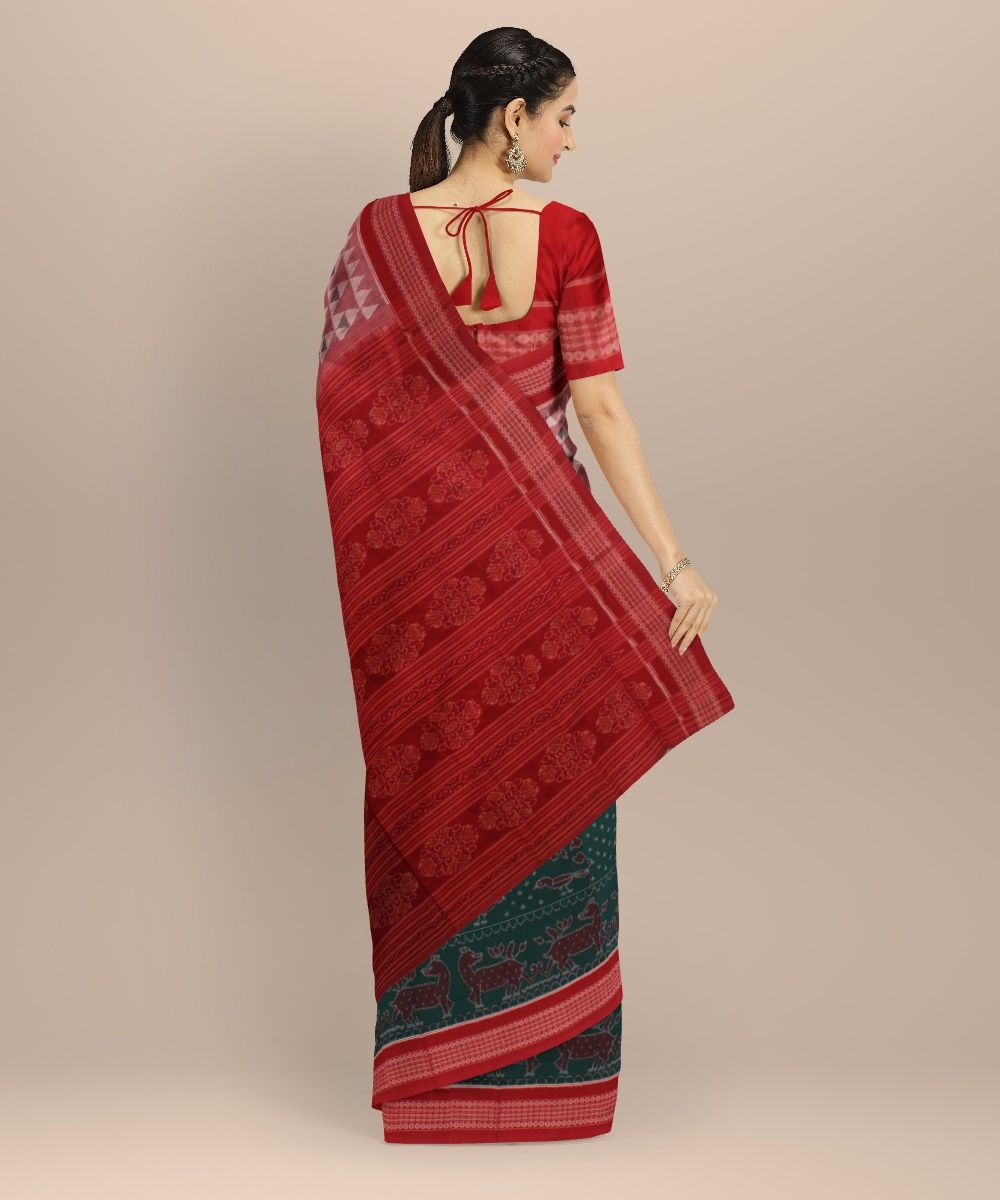 Multicolor  Cotton Handloom Sambalpuri Saree