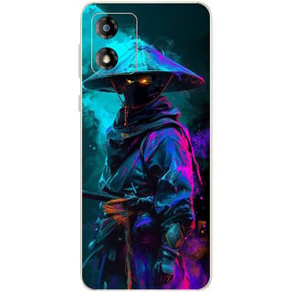 Yug Emporium Moto E13 Dark Japan Ninja 9D Premium Theme Full Back & Side Coverage (Back Cover Multicolor)