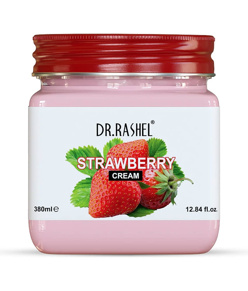 DR RASHEL Strawberry Face and Body Cream for soft skin for all types of skin (380 ml , Pack of 1)