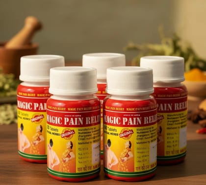 Magic Pain Relief 60 Capsules For Joint Pain (Pack of 5)