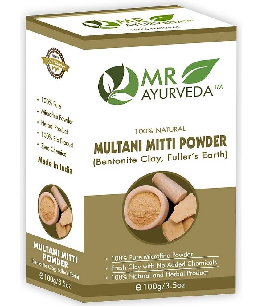 MR Ayurveda 100% Natural Multani Mitti Powder Face Pack Masks 100 gm