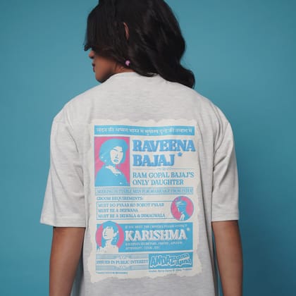 Andaz Apna Apna: The Raveena Karishma Oversied T-Shirt-S