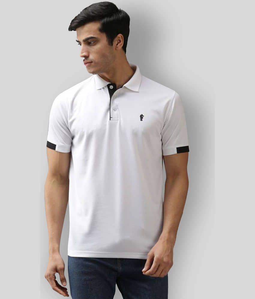 EPPE - White Cotton Blend Regular Fit Men's Sports Polo T-Shirt ( Pack of 1 )