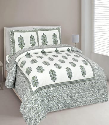 Bloom Bliss 100% Cotton Double Bedsheet Set