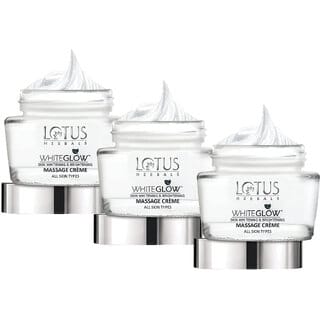 Lotus Herbals Whiteglow Skin Whitening  Brightening Massage Cream  50G  Pack Of 3