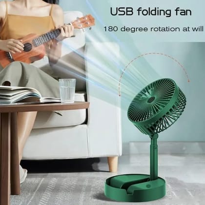 Mini Foldable USB Rechargeable Desk Fan Electric Desktop Fan random Color 